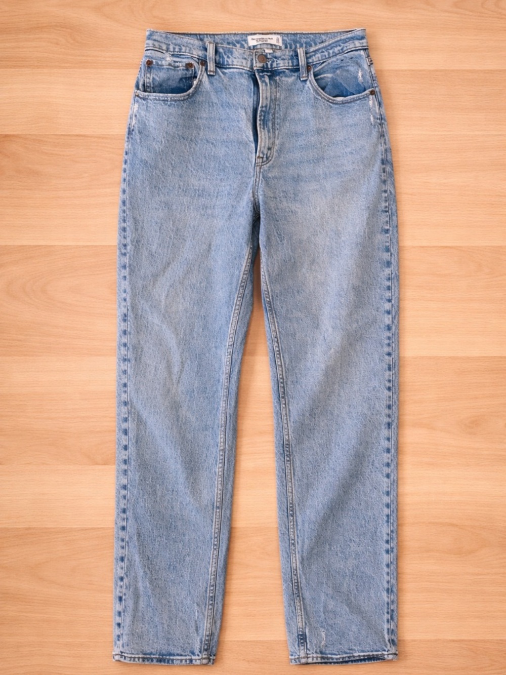 Abercrombie Light Blue Women’s High-Rise Straight Jeans